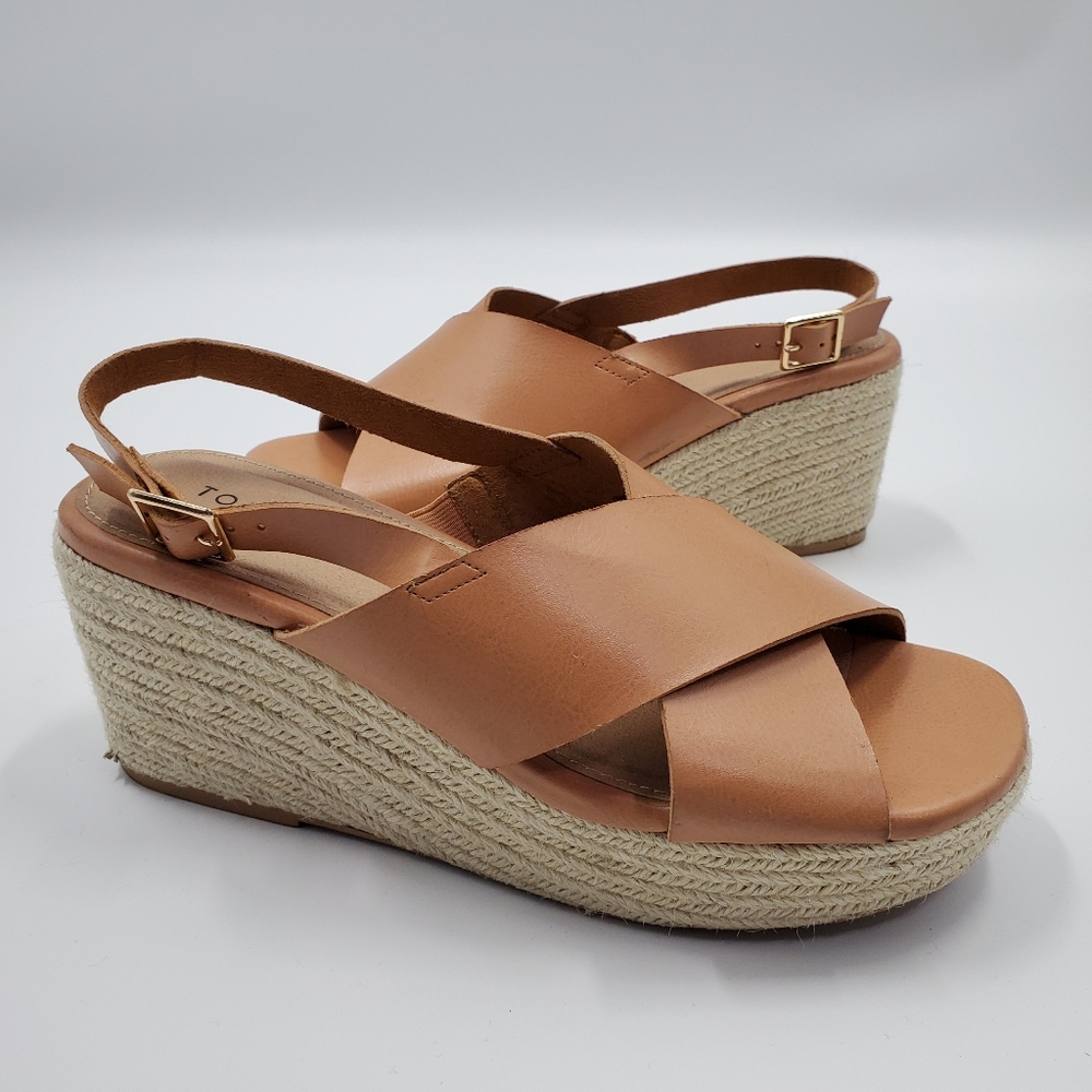 Torrid Crisscross Strap Espadrille Block Wedges 10